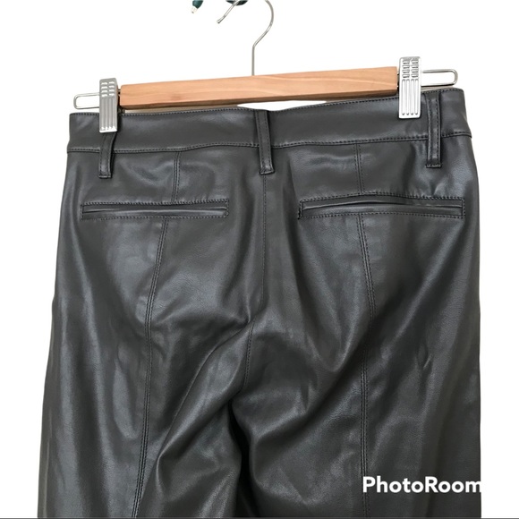 A/X Armani Exchange Faux Leather Polyurethane Leather Pants Grey - Picture 5 of 11